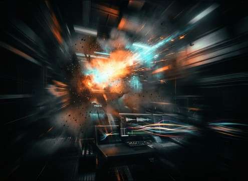 Trailer edit using a firing hit as a transition