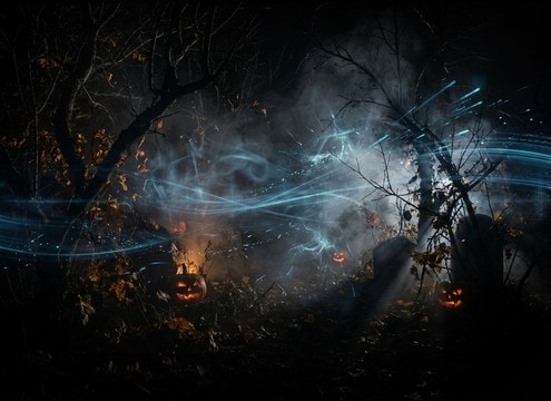 Eerie distant fox call for Halloween backyard atmosphere