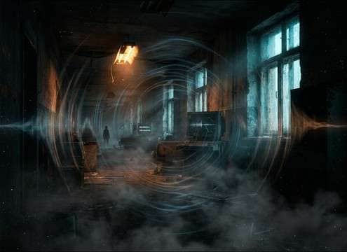 Dark corridor ambience loop for survival horror game sound design