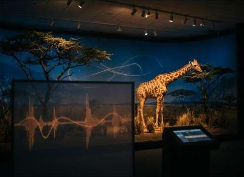Giraffe ambience for museum diorama soundscape