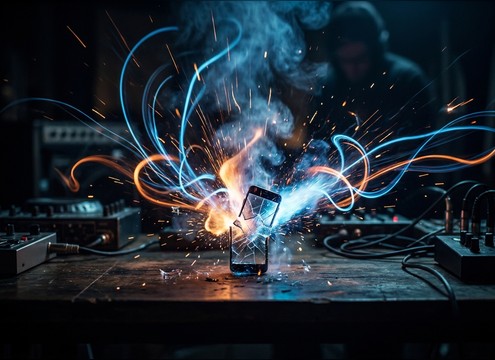Over-the-top glass smash sound for a comedic moment