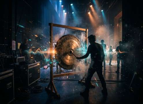 Stage cue gong sound effect