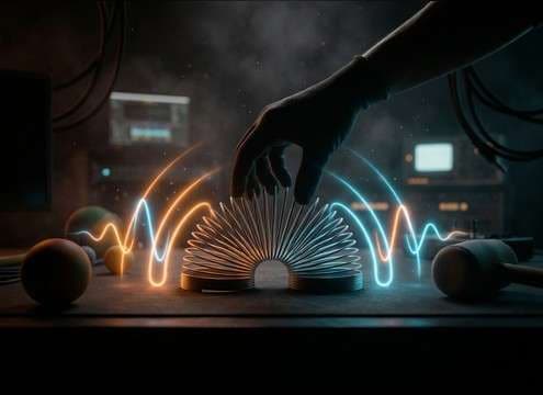 Kids animation scene enhanced with playful boing and squeak