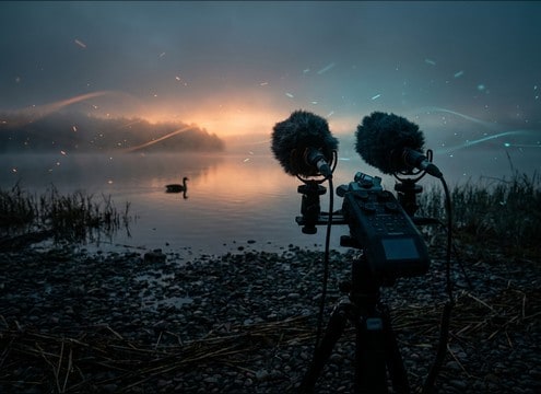 Soft distant goose calls for calm outdoor ambience audio