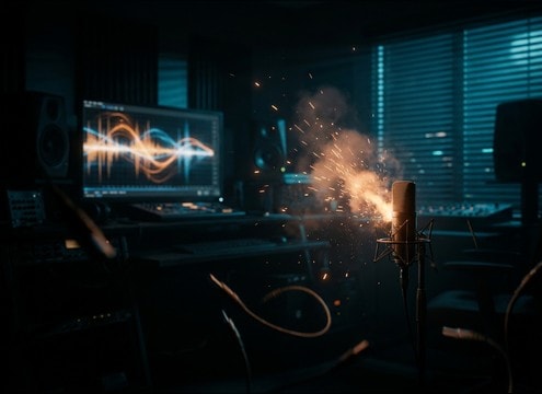Editor placing a short ha laugh hit on a comedy timeline cut