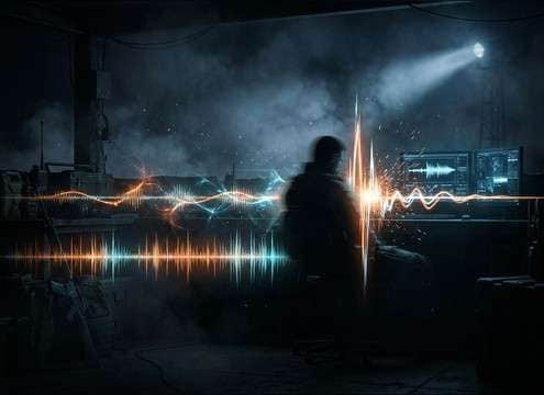 Game scene of a sleeping guard with snoring audio cue