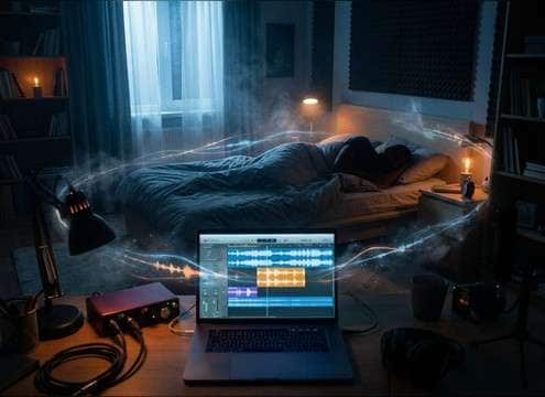 Dialogue edit with replaced bedroom snoring background