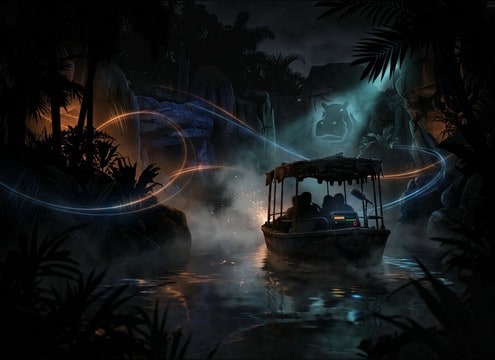 Loopable hippo river ambience for theme park jungle ride
