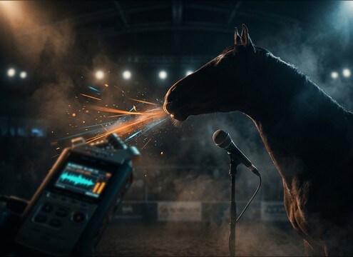 Horse neigh sound for equestrian event highlight