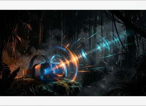 VR rainforest experience with spatial howler monkey calls