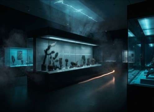 Museum rainforest exhibit using loopable howler monkey ambience