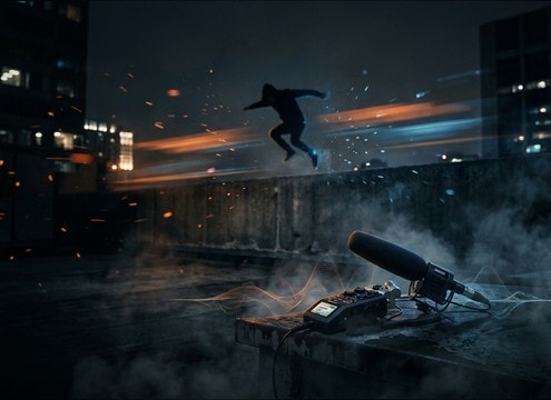 Parkour jump sound effect for chase sequence