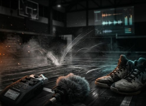Gym court jump SFX for sports highlight video