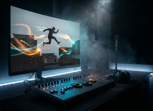 Replacing production audio with clean jump sound