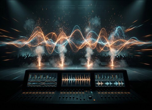 Stage performance multi-jump sound sequence