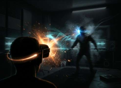 VR horror scene using positional jumpscare sound