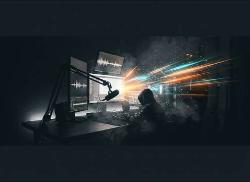 Live stream alert panel with a short jumpscare stinger