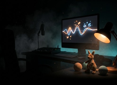 Cartoon kangaroo hop foley for animation