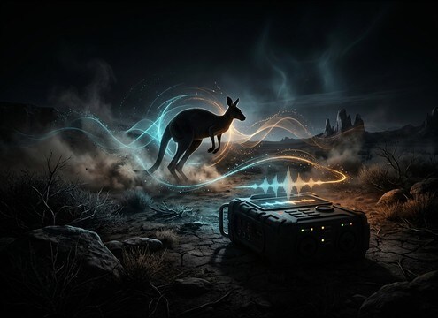 Game encounter audio using kangaroo grunts and hops