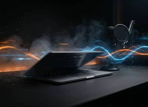 Laptop keyboard typing sound for tutorial screen recording