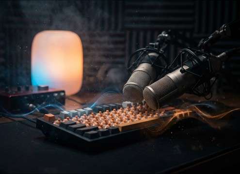 Close mic ASMR keyboard typing sound effect