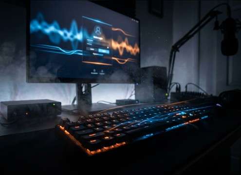 Keyboard enter key and typing sound for device login