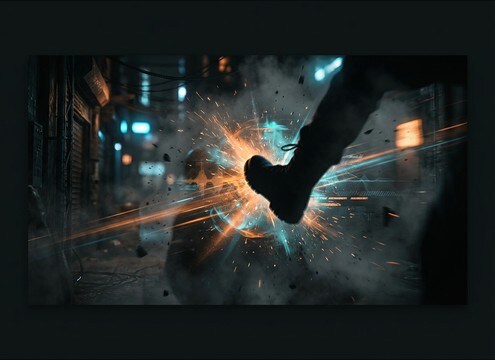 Melee kick hit sound for brawler game