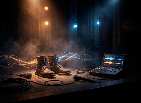 Foley kick sound for theater playback