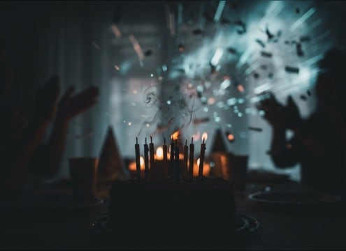 Birthday celebration clip with kids cheering yay
