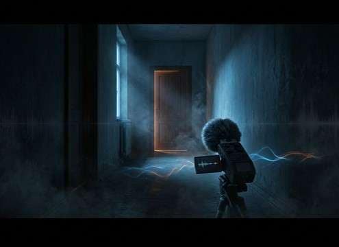 Distant kitten meowing sound effect for a searching scene