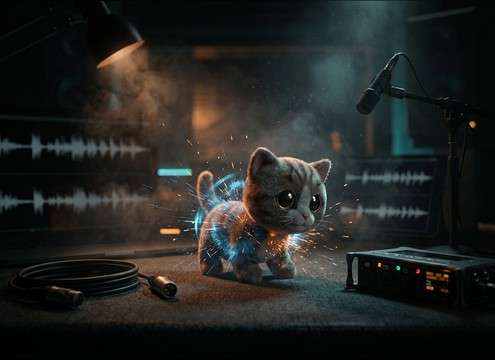 Playful kitten meow SFX for a product demo cut