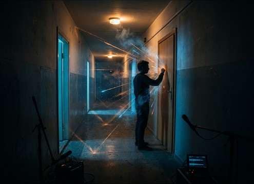 Hallway door knock sound effect for apartment scenes