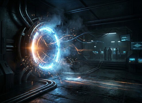 Energy burst sound for teleport portal activation