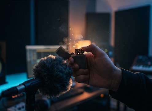 ASMR lighter flick and cap click audio