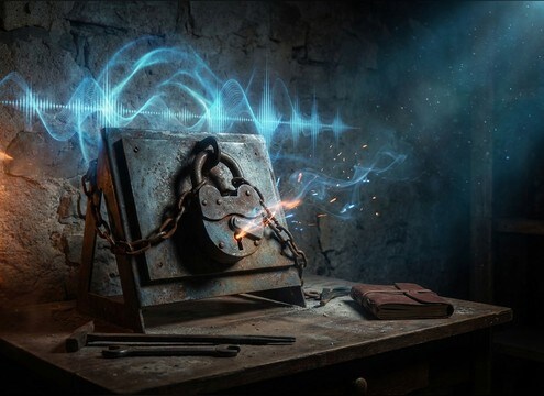 Padlock closing sound for an escape room puzzle