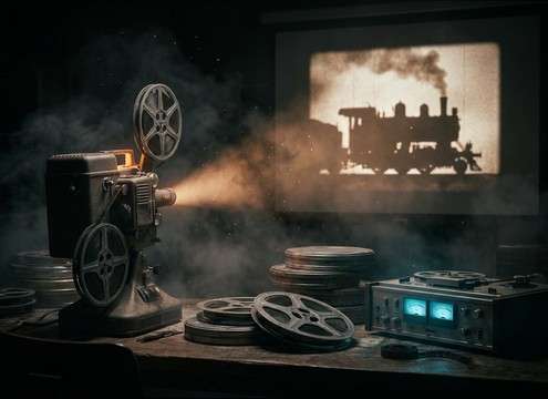 Vintage style locomotive whistle for period film audio