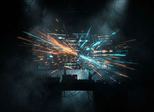 Game scene with character reaction scream cue