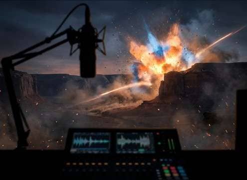 Parody trailer edit using a comedic bass hit on a dramatic zoom