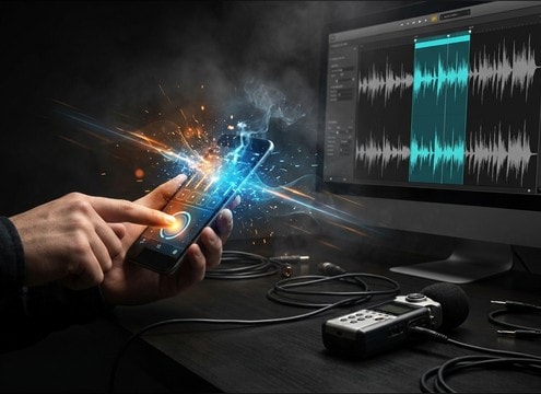 Phone screen showing prank sound buttons