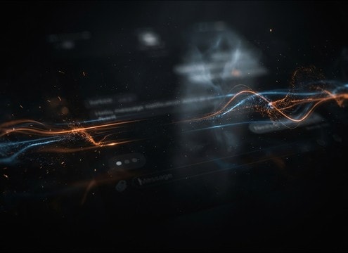 Text message overlay scene with subtle chat sound effects