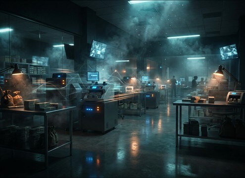 Money counter ambience for a casino count room