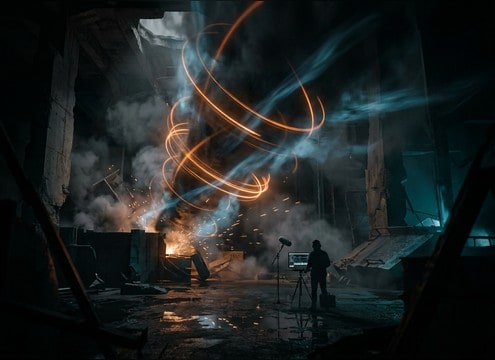 Monster snarl and breath cues for a boss fight telegraph