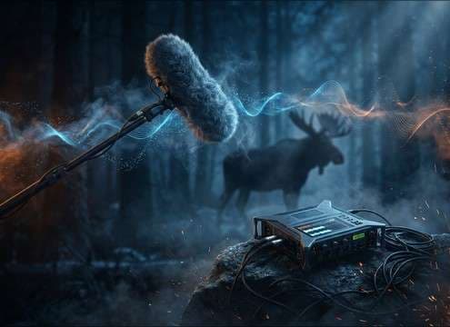 Moose call sound effect for wildlife documentary scene