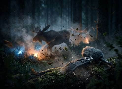 Funny moose snort sound effect for a reaction beat