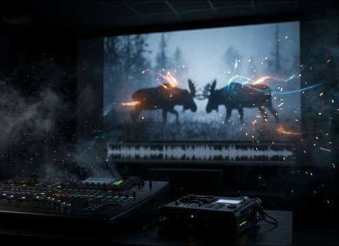 Moose rut bellow sound effect for a montage