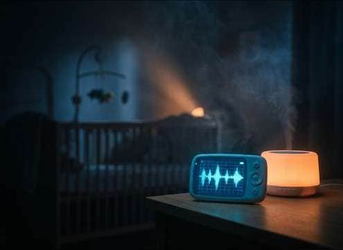 Parenting tutorial with short newborn cry audio cues