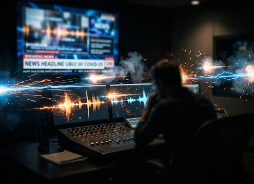 Headline montage edit paced with transition swooshes and hits
