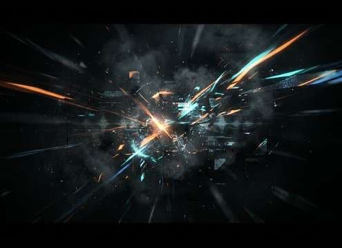 Digital glitch noise used as a transition hit