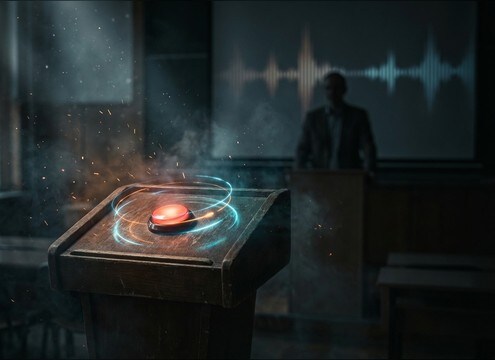 Quiz slide with a buzzer-style nope sound cue