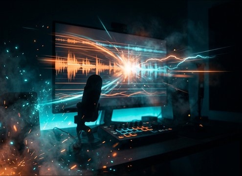 Streaming overlay with a short oh my goodness alert sound